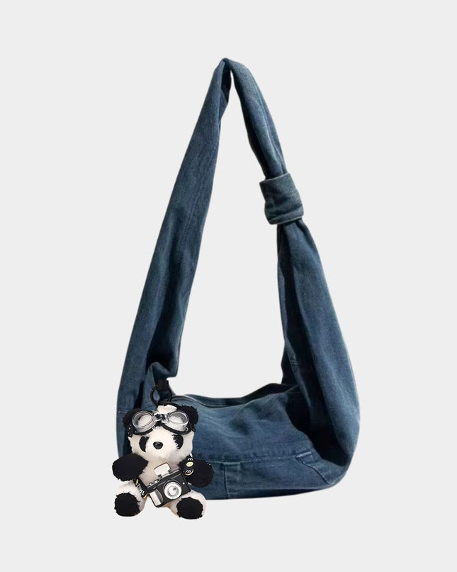 Pilot Bear with Flashing Camera Plush Keychain