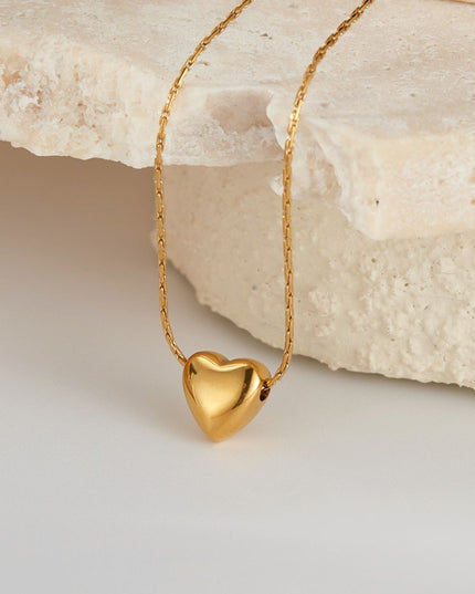 Gold Heart Pendant Necklace