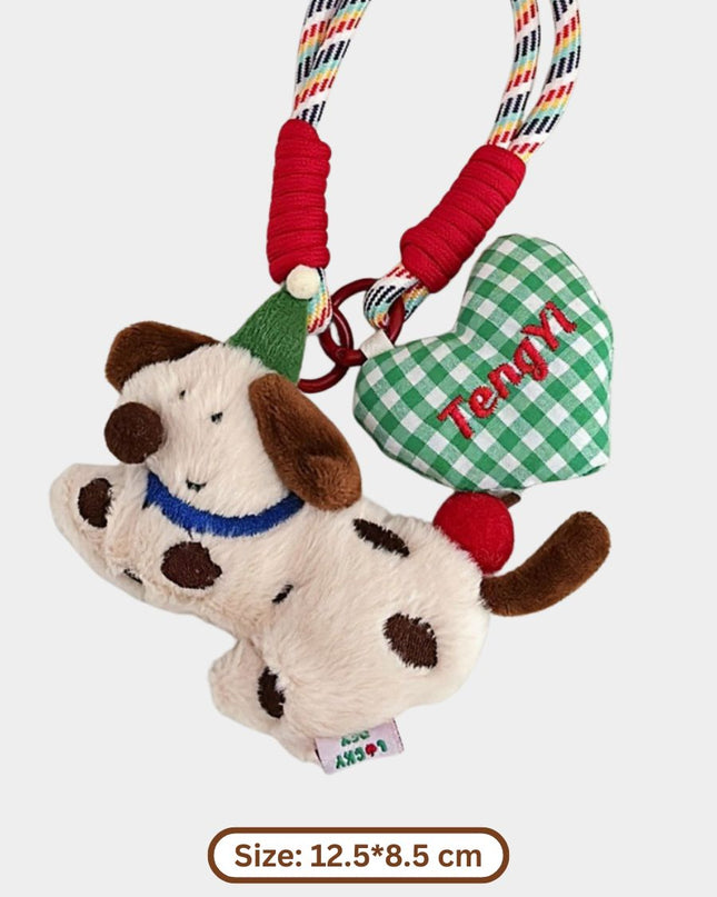 Charming and Playful Plush Animal Pendant Keychains