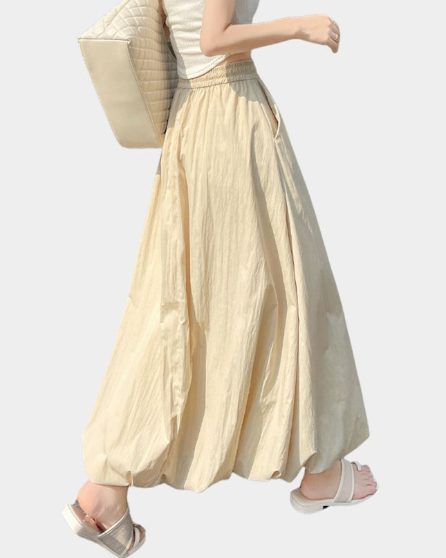 Sweet High Waist Puff A Line Skirt Slimming Balloon Silhouette