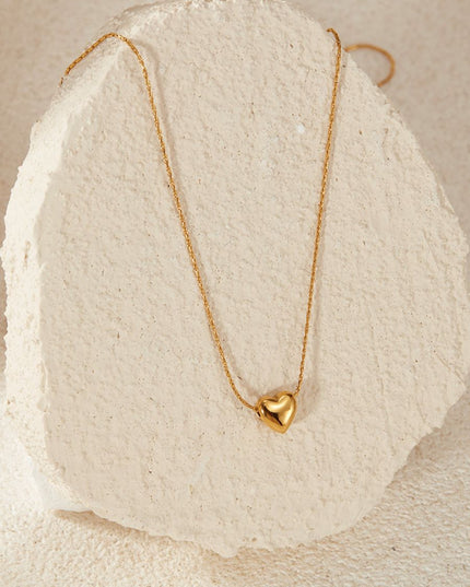 Gold Heart Pendant Necklace