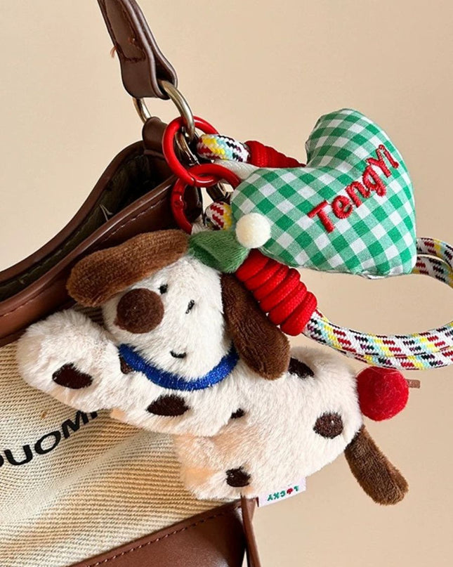 Charming and Playful Plush Animal Pendant Keychains