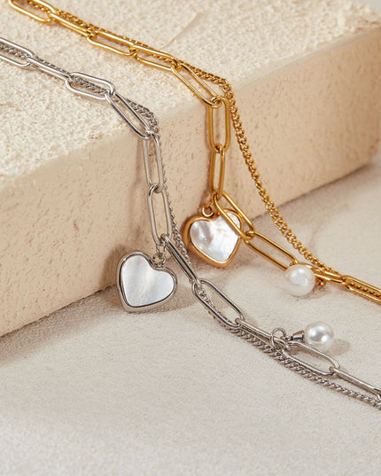 Gelang Loket Hati yang Elegan dengan Pesona Mutiara