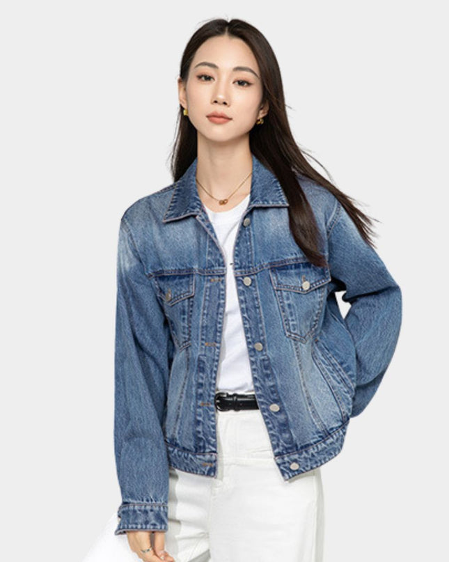Chic Cropped Denim Jacket
