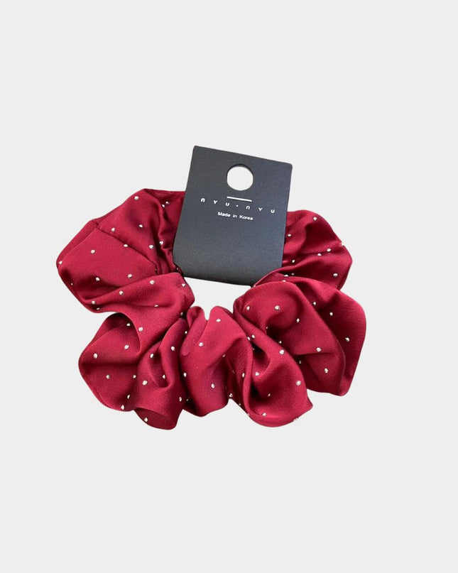Korean Satin Rhinestone Hair Tie