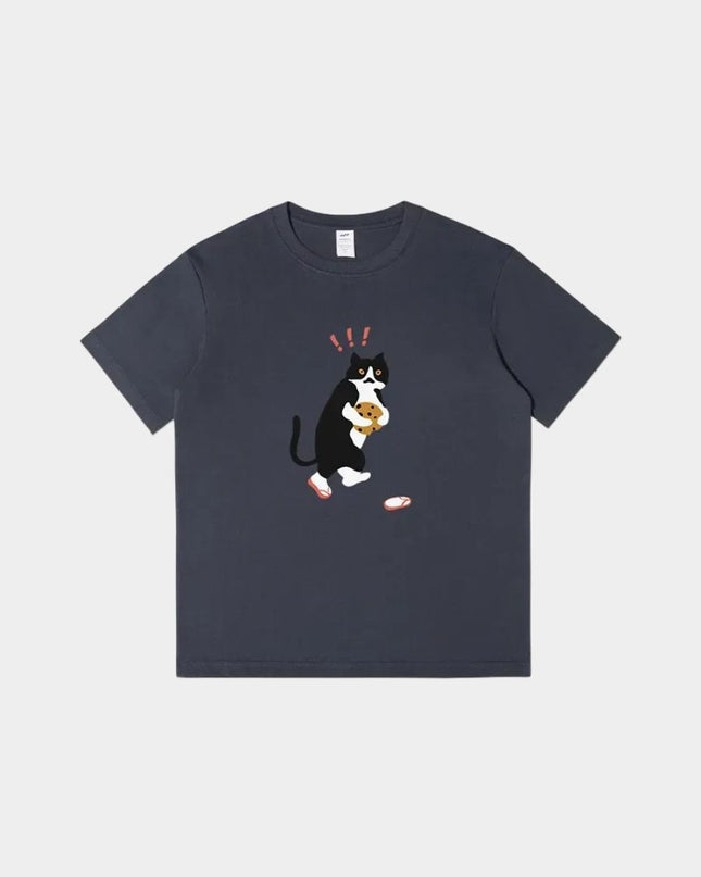 Cookie Cat Printed Design Tee