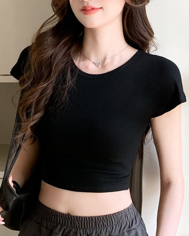 Casual Slim Fit Round Neck T-Shirt