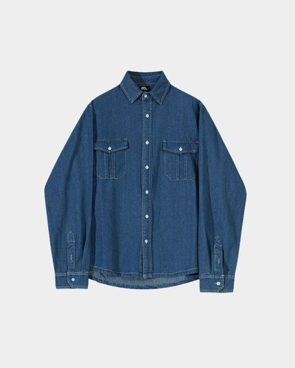 Baju Denim Longgar Gaya Jalanan Korea