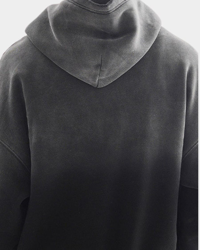 Washed Vintage Streetwear Cropped Hoodie