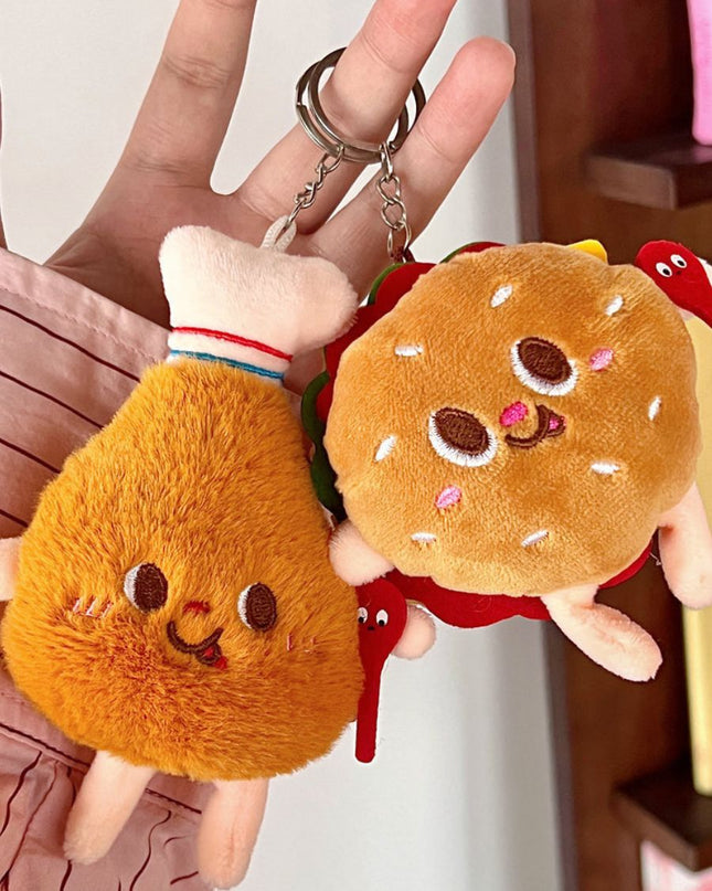 Plush Foodie Keychain Collection