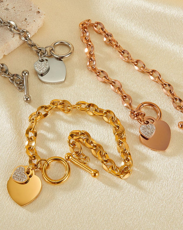 Heartfelt Love Pendant Bracelet