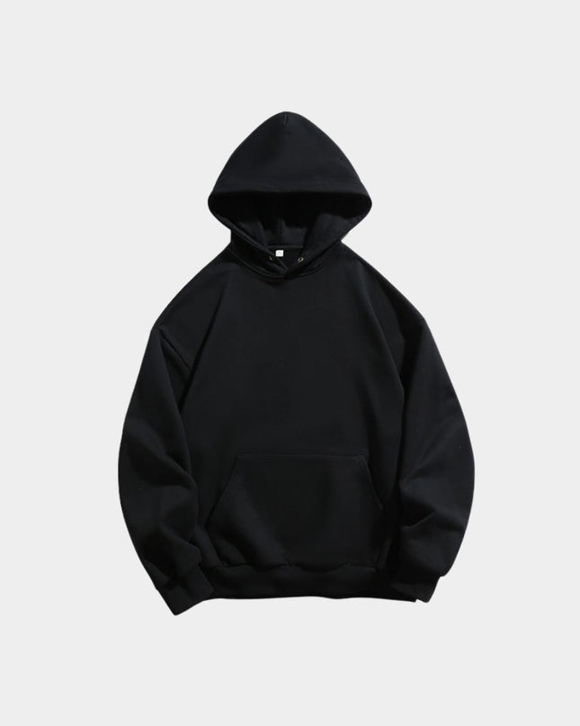 Unisex Loose Fit Solid Color Basic Streetwear Hoodie