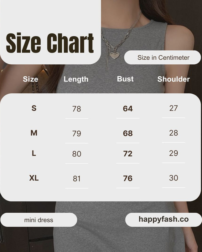 Chic High-Waist Sleeveless Tank Mini Dress