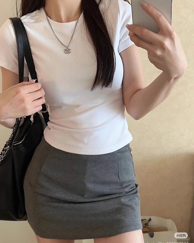 Casual Slim Fit Solid Tee