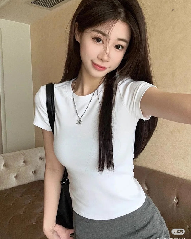 Casual Slim Fit Solid Tee