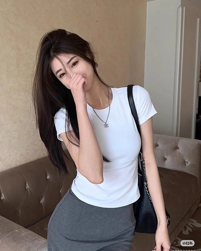 Casual Slim Fit Solid Tee