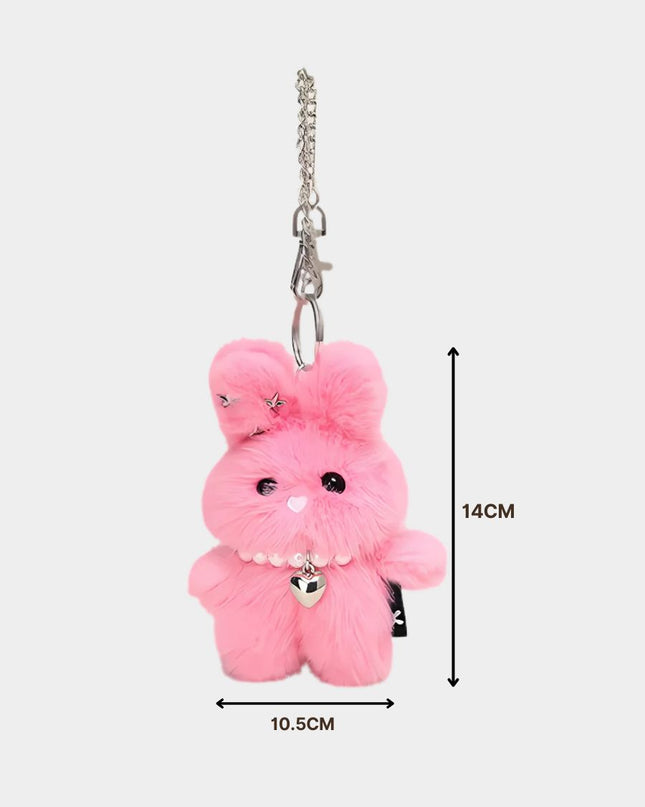 Starry Bunny Plush Keychain