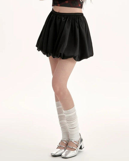 Sweet High - Waist Puff A - Line Skirt - HappyFash