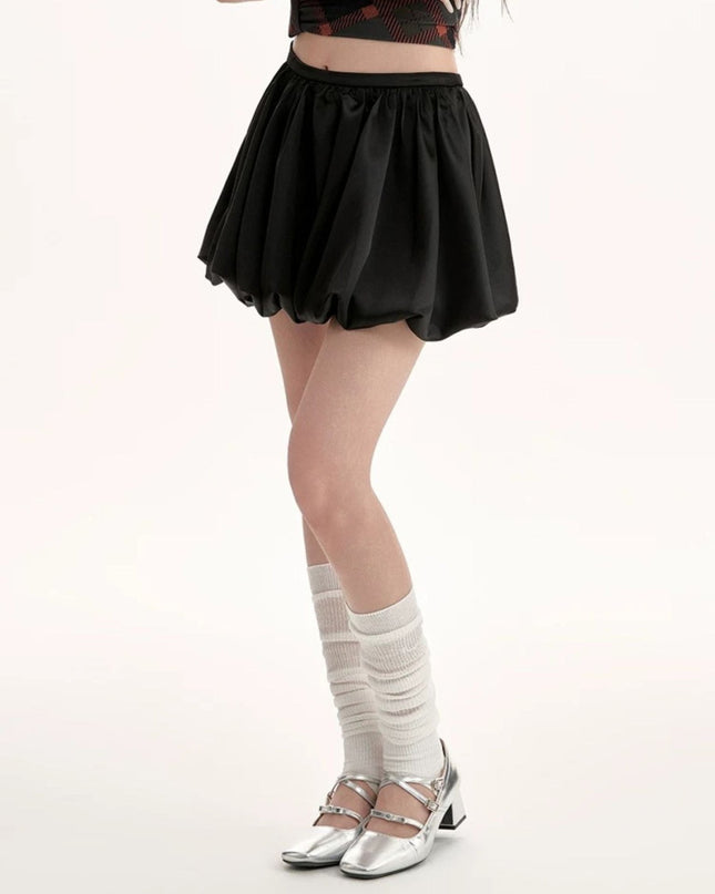 Sweet High - Waist Puff A - Line Skirt - HappyFash