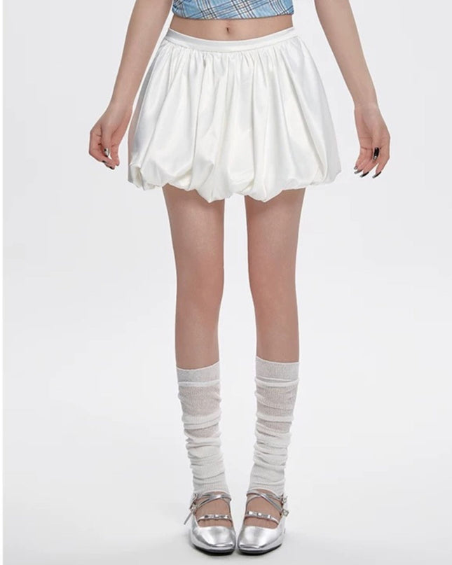 Sweet High - Waist Puff A - Line Skirt - HappyFash