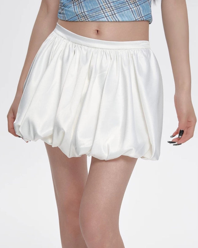 Sweet High - Waist Puff A - Line Skirt - HappyFash
